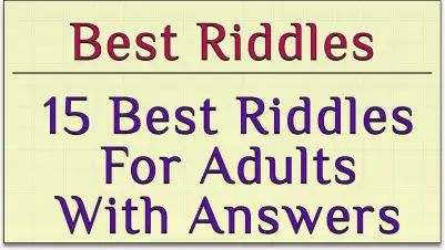 daily riddles : 15 best riddles for adults with answers