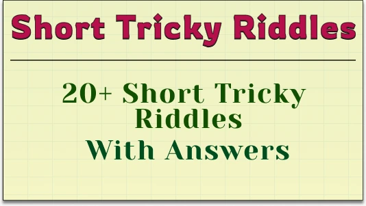 daily riddles : 20 short trcky riddles