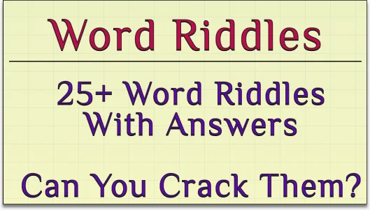 daily riddles : 25 word riddles with answers