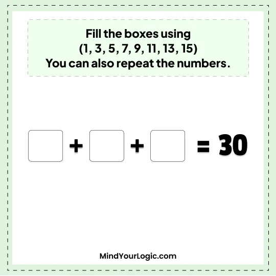 fill the box math riddle