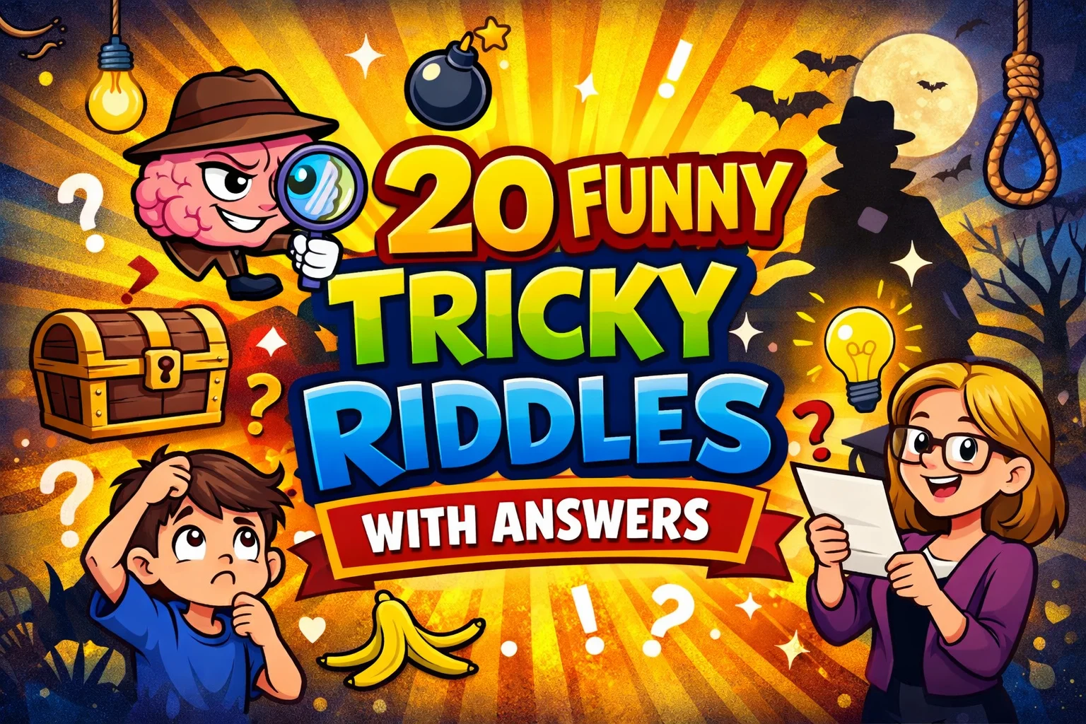 daily riddles : 20 funny tricky riddles with answers 25 12 2025