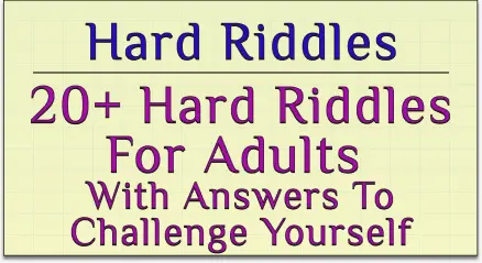 daily riddles : 20 hard riddles for adults with answers to challenge yourself