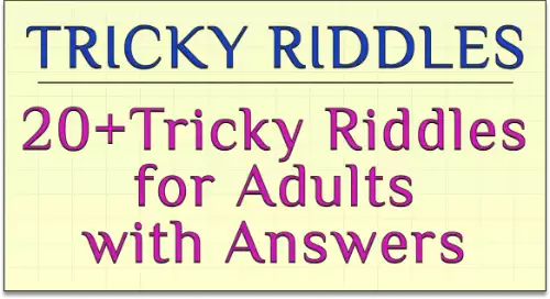 daily riddles : 20 tricky riddles for adults