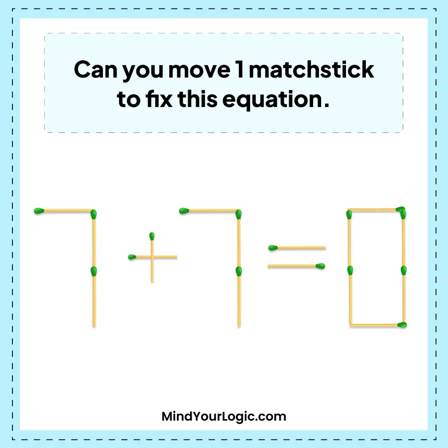 Move 2 matchsticks and remove dust from the glass