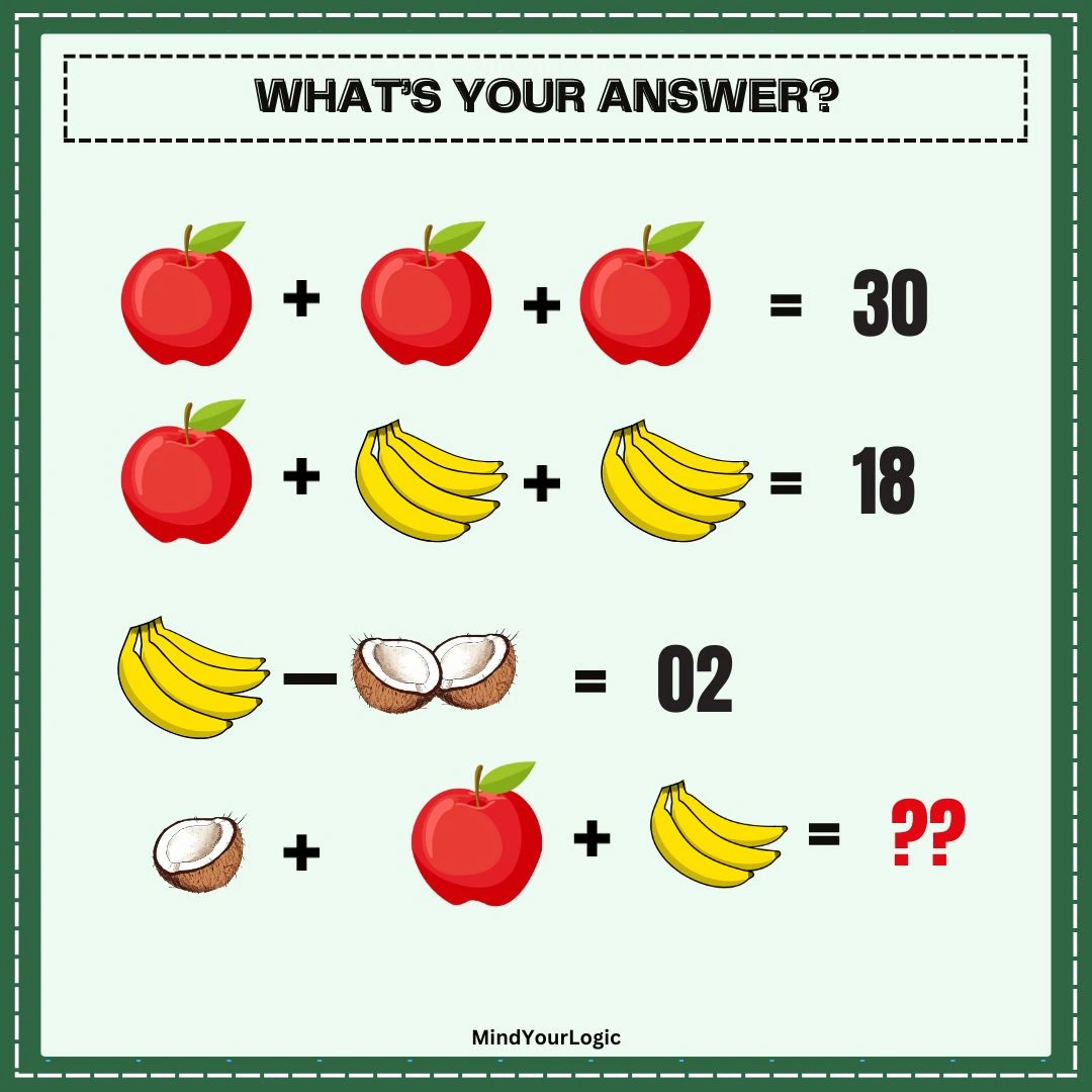 apple banana cococnut puzzle