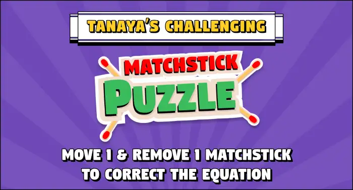 daily matchstick puzzles : can you make the equation 1+1=6 correct by moving just one matchstick
