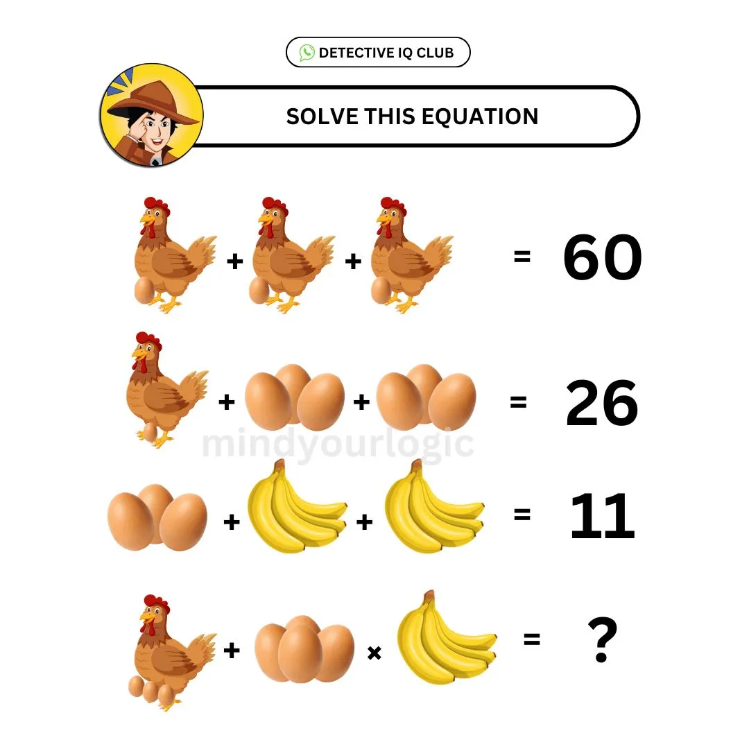 chicken egg banana math equation