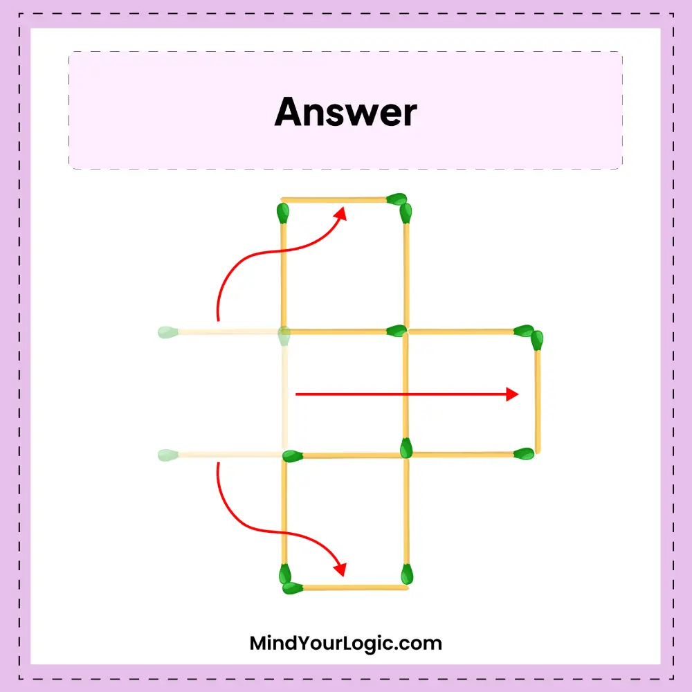 create 3 similar square moving 3 matchsticks