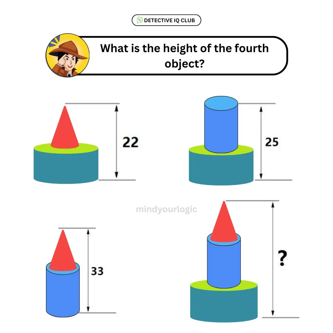 height of the fouth object puzzle