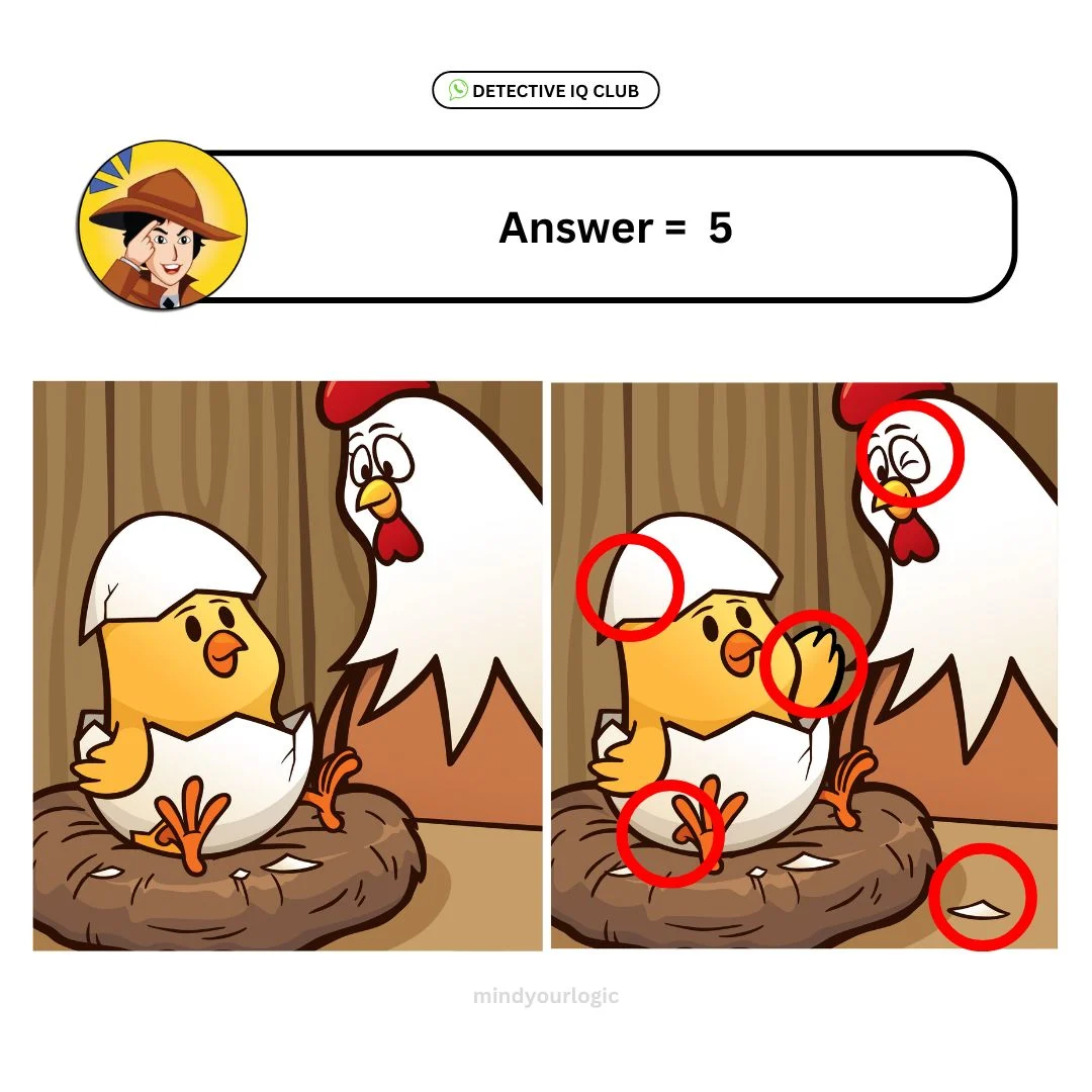 how many difference hen answer