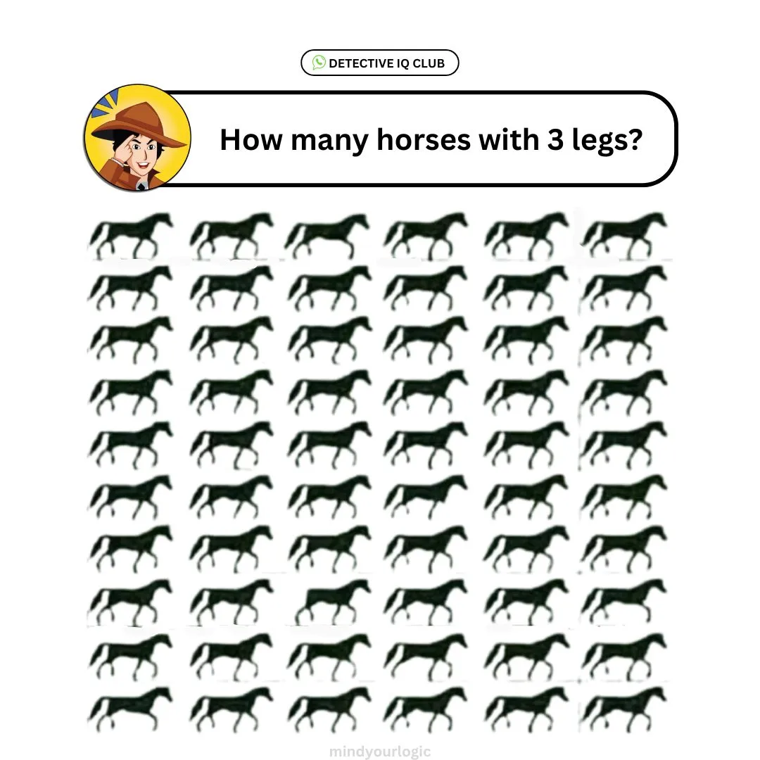 how many horses with 3 legs