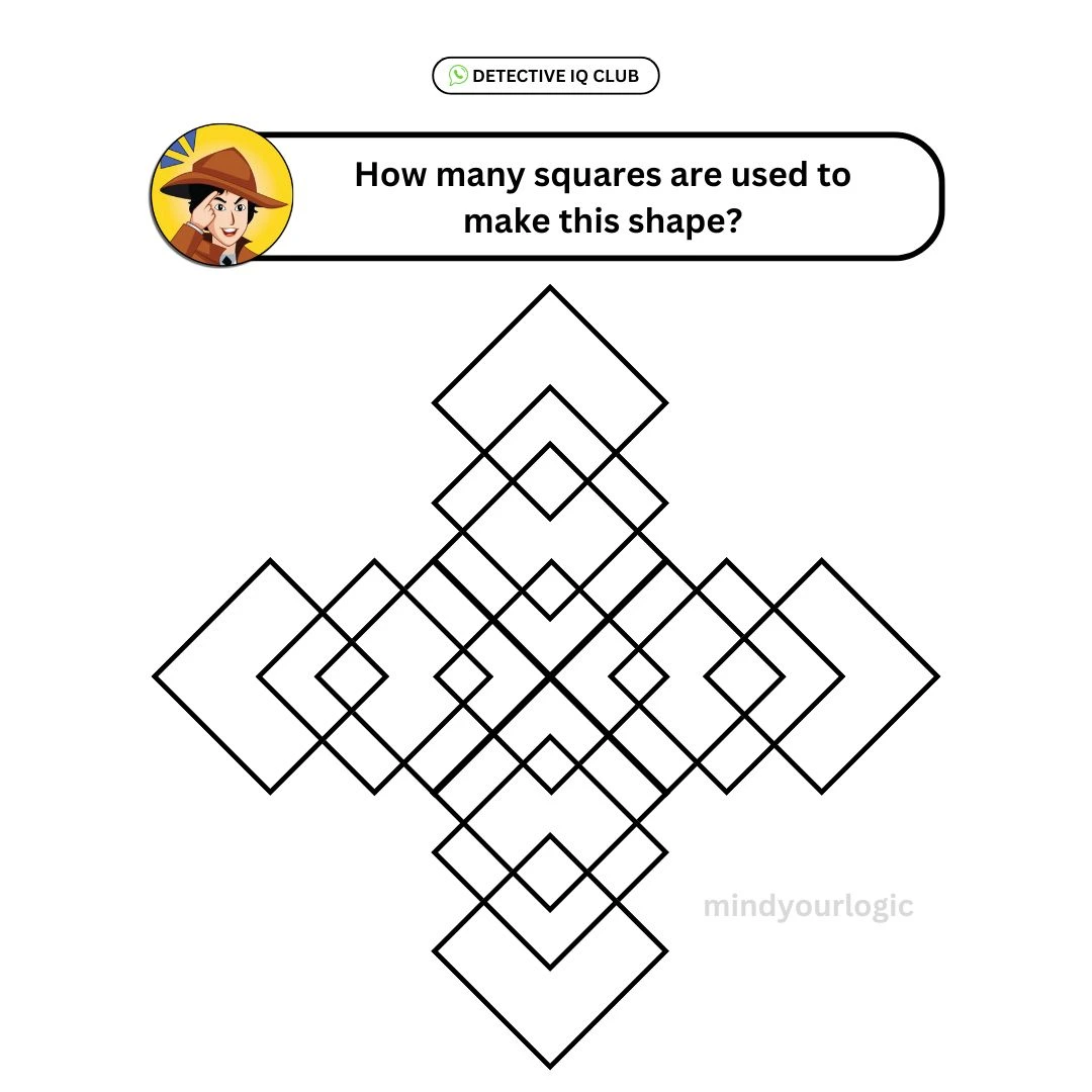 how many saures are used to make this shape