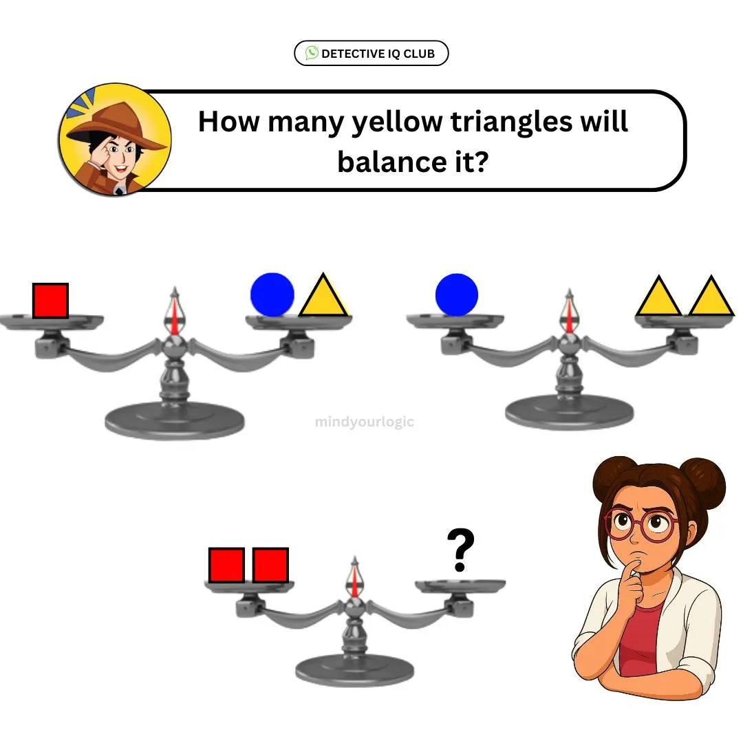 how many yellow triangles will balance