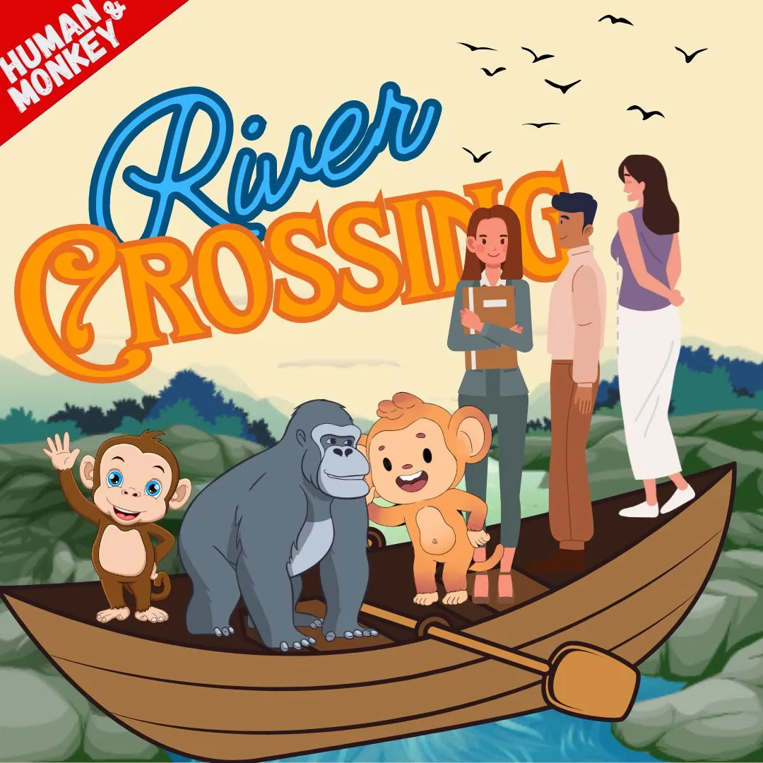 river crossing puzzles : humans and monkey river crossing puzzle river crossing puzzles : humans and monkey river crossing puzzle