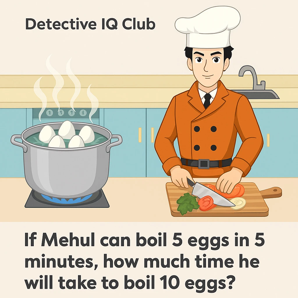 if mehul can boil 5 eggs in 5 minutes riddle