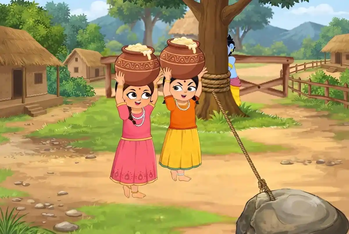 The Gopis are carrying butter.