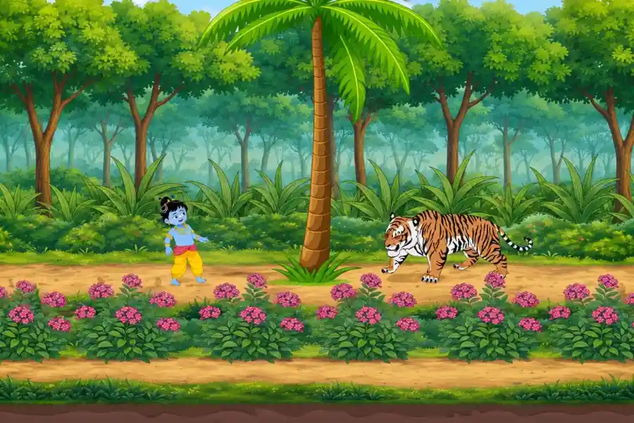 krishna and tiger