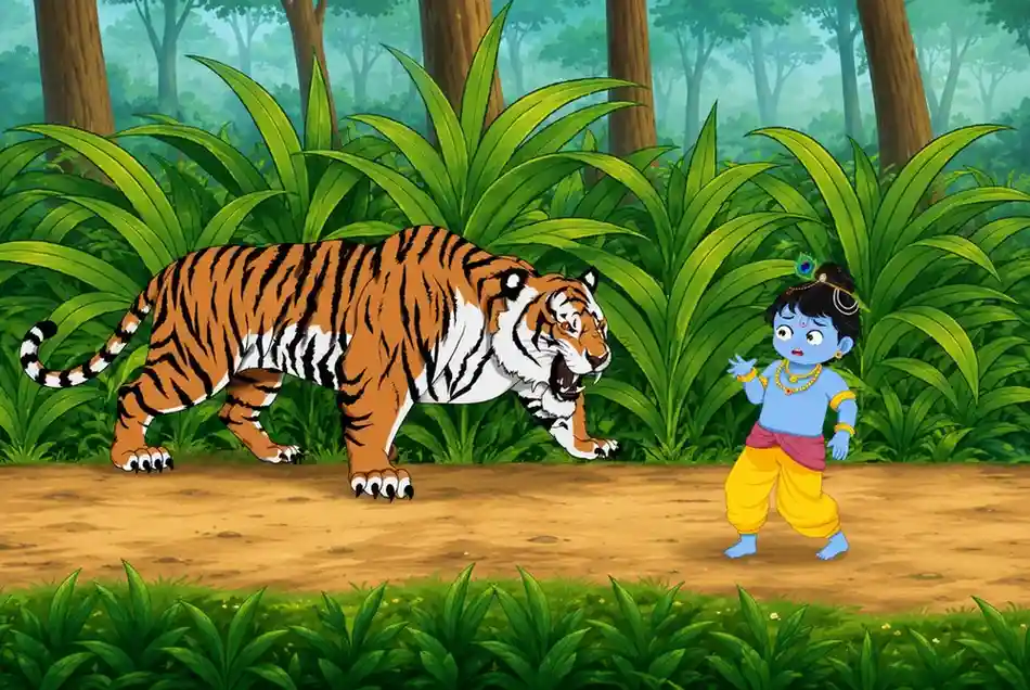Krishna stories: krishna lost in jungle