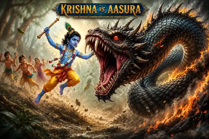 krishna and agasur