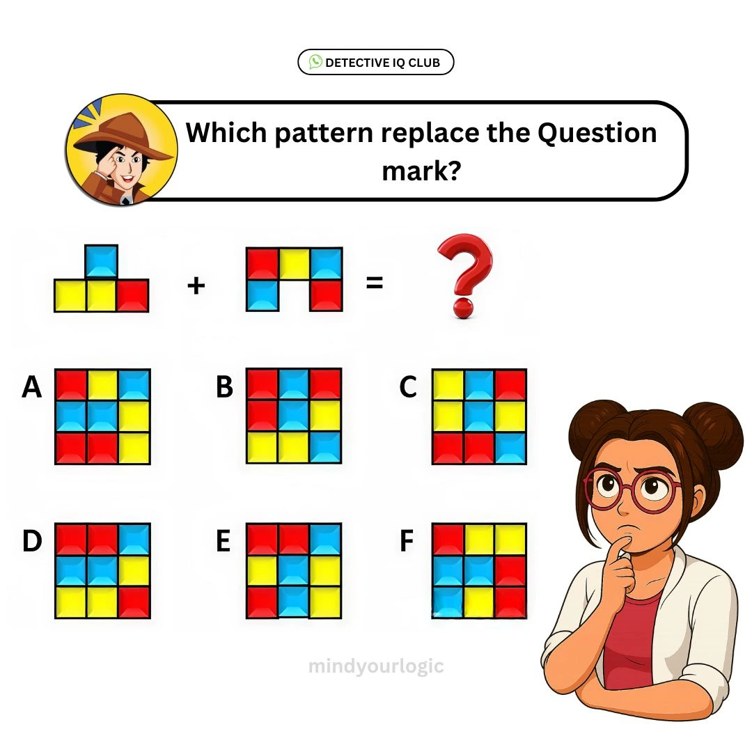 pattern replace question mark puzzle multicolor box