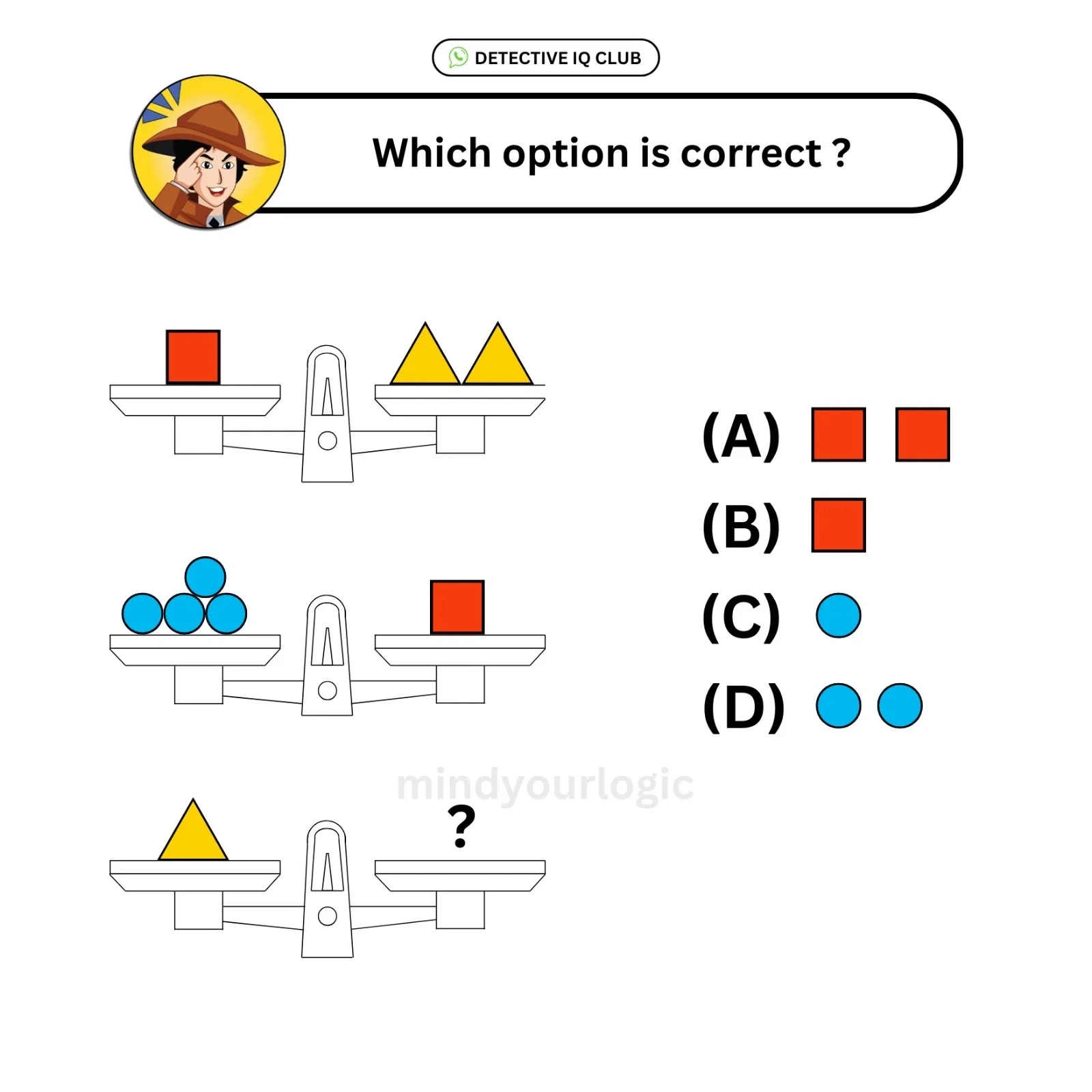 red circle blue circle choose correct option