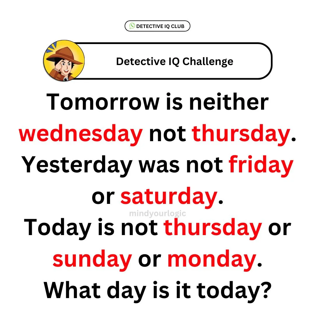 tomorrow is neither wednesday not thursday