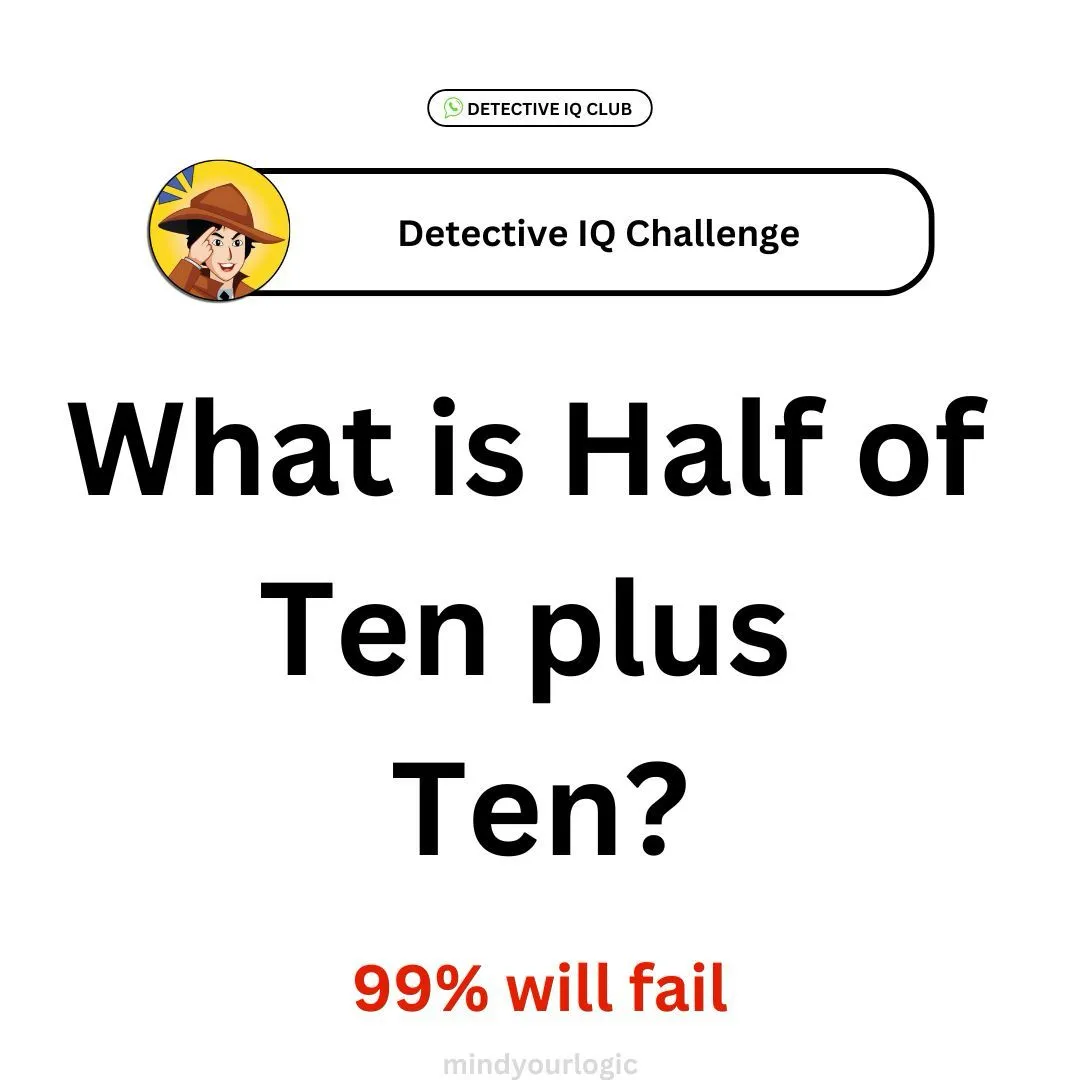 what is half of ten plus ten