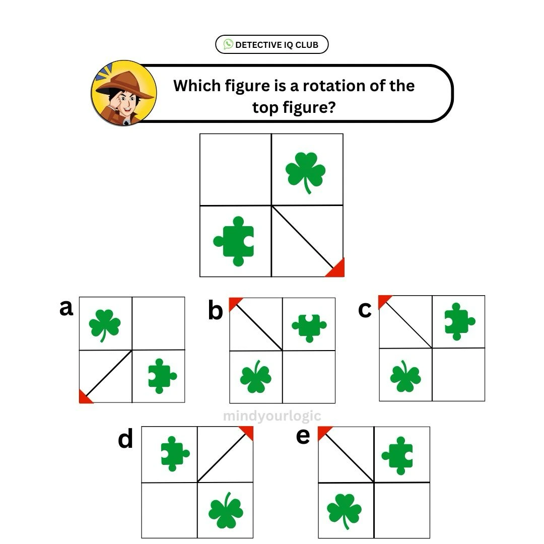 which figure is rotation of the top figure