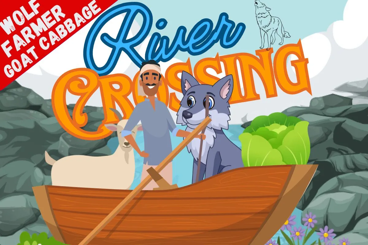 river crossing puzzles : wolf farmer goat cabbage river crossing puzzles : wolf farmer goat cabbage