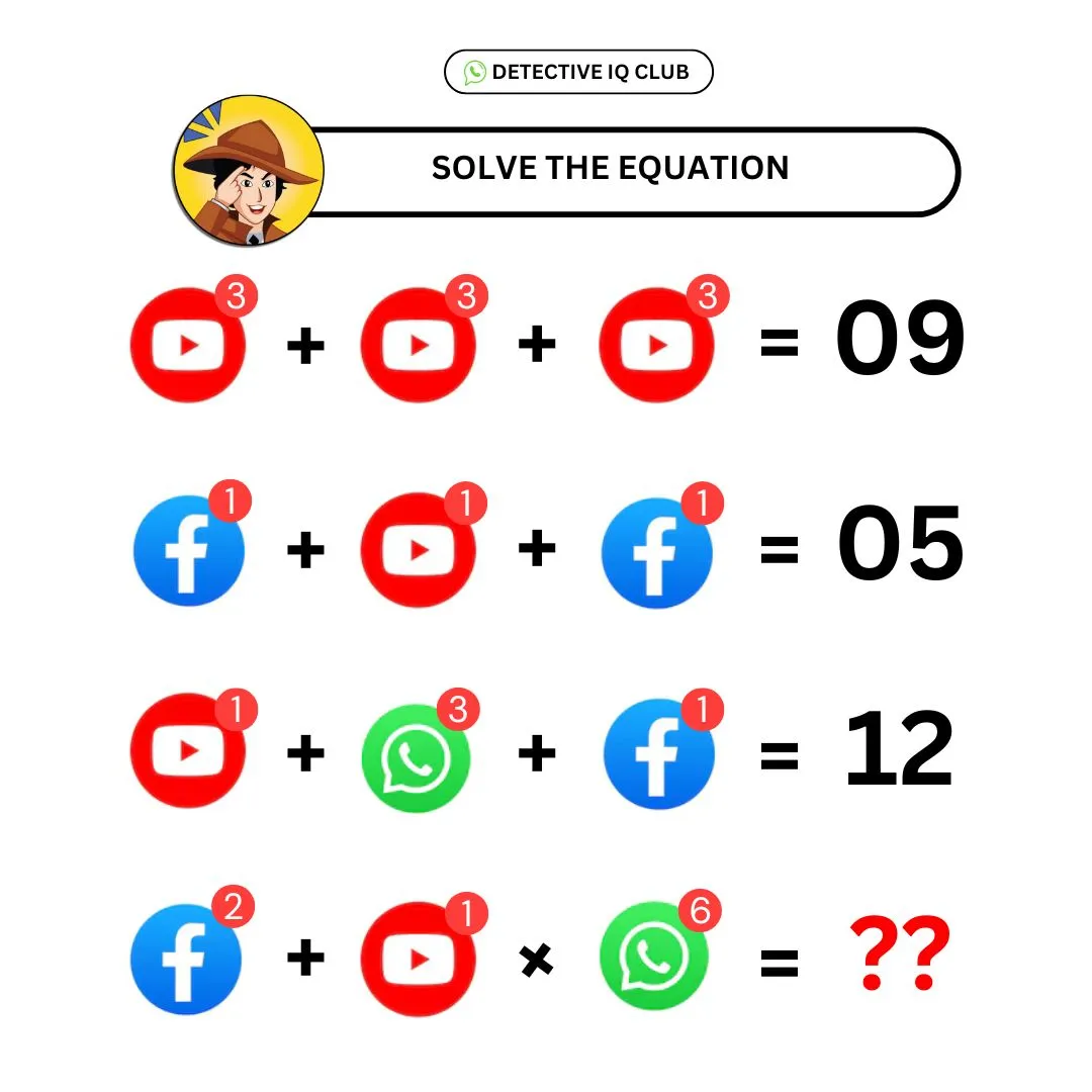 youtube whatsapp facebook math equation