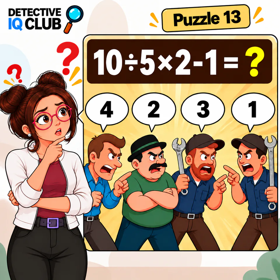 Can you solve this math equation puzzle with four options and four characters