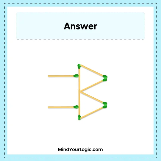 Matchstick Puzzles : Answer Duplicate the Arrow Matchstick Puzzles