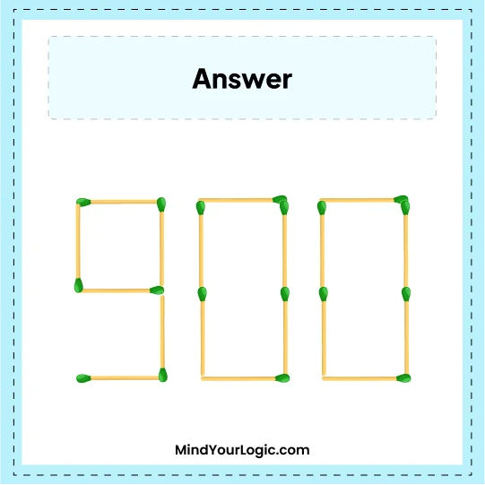 Matchstick Puzzles : Answers Move 1 and make Highest Possible Number