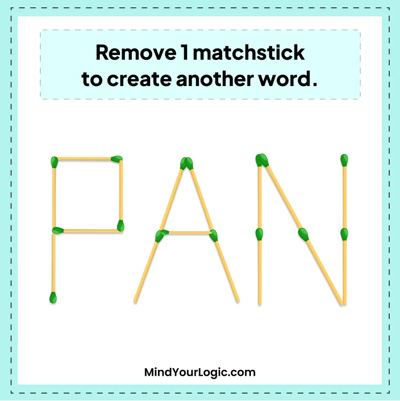 Matchstick Puzzles : Creat Another word matchstick puzzle