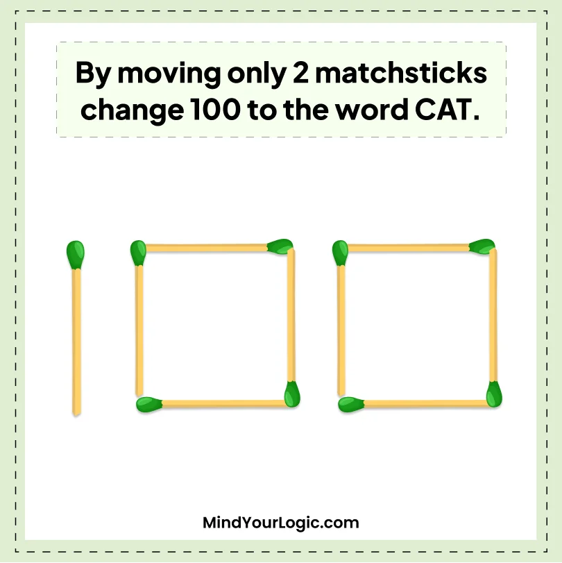 Matchstick Puzzles : Creat Another word matchstick puzzle 50