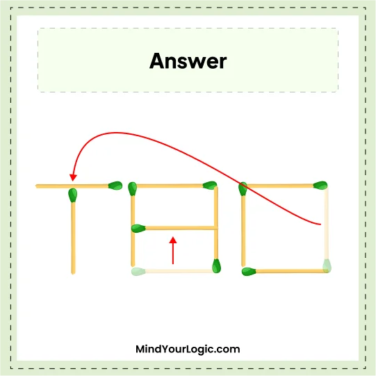 Matchstick Puzzles : Solved Answers Creat Another word matchstick puzzle 50